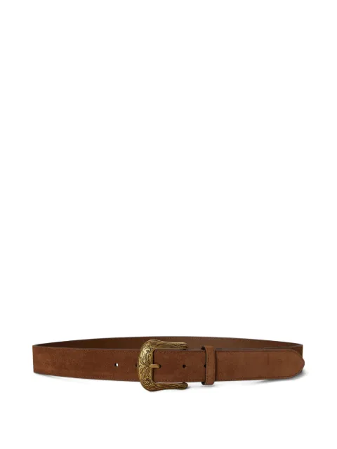 Lauren Ralph Lauren tooled-buckle suede belt Brown 412P12726