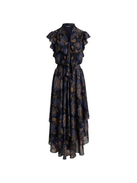 Lauren Ralph Lauren floral-print asymmetric dress Blue 200B27698