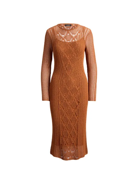 Lauren Ralph Lauren knit long-sleeve midi dress Brown 200B22626