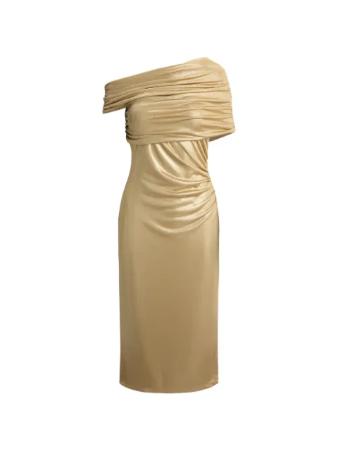 Lauren Ralph Lauren metallic off-the-shoulder midi dress Gold 253P13991