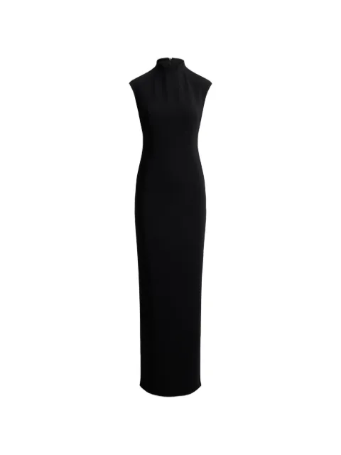 Lauren Ralph Lauren stretch Cady mockneck maxi gown Black 253P13841