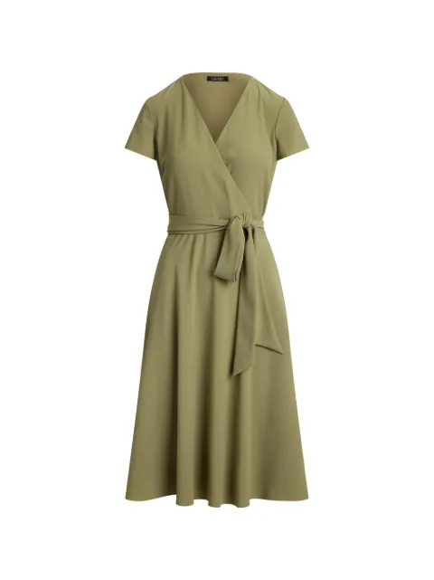 Lauren Ralph Lauren belted georgette suplice midi dress Green 200P13812