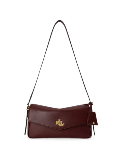 Lauren Ralph Lauren logo-plaque leather shoulder bag Red 431P16684