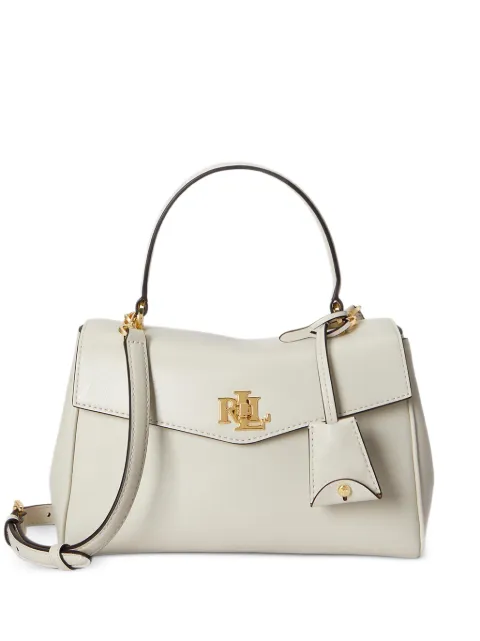 Lauren Ralph Lauren small Farrah soft leather satchel bag White 431P15611