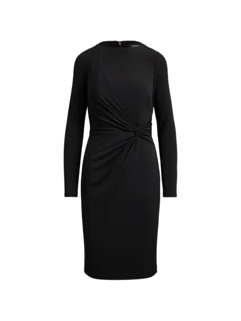 Lauren Ralph Lauren twist-front boatneck midi dress Black 200P14033
