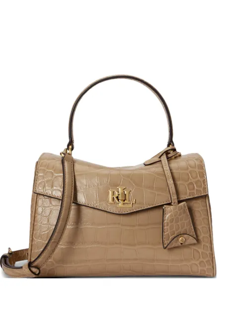 Lauren Ralph Lauren small Farrah crocodile-embossed leather tote bag Neutrals 431P15617