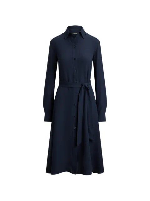 Lauren Ralph Lauren belted georgette shirt midi dress Blue 200P14803