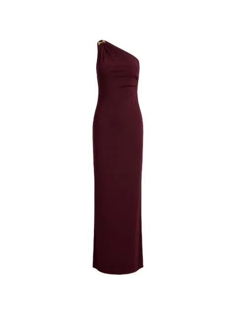 Lauren Ralph Lauren Elsie one-shoulder hardware-detail maxi dress Red 253B27582