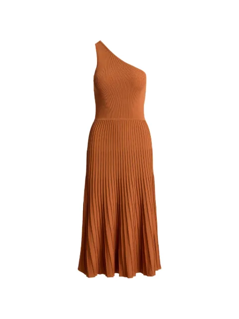 Lauren Ralph Lauren ribbed one-shoulder midi dress Brown 200P13821