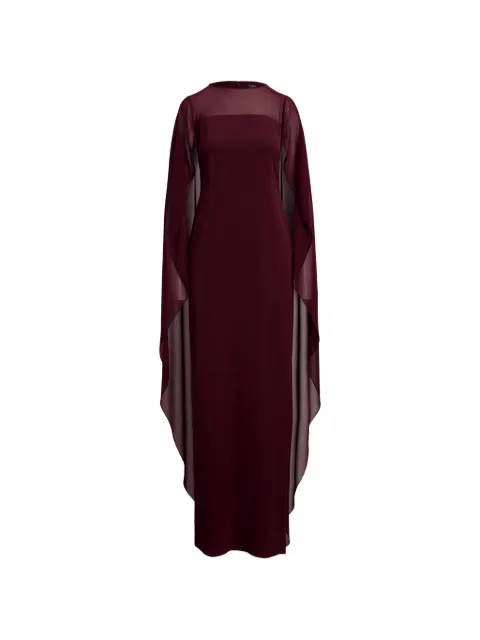 Lauren Ralph Lauren cape-overlay georgette maxi gown Red 253B20797