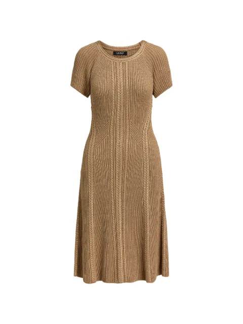 Lauren Ralph Lauren cable-knit ribbed midi dress Neutrals 200P13816