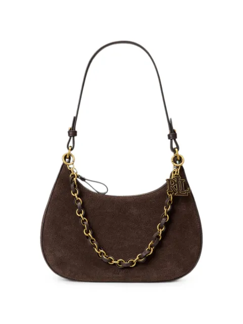 Lauren Ralph Lauren medium Marcy suede zip shoulder bag Brown 431P15639