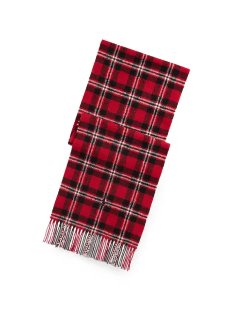 Polo Ralph Lauren plaid Pony-embroidered scarf Red 449959354