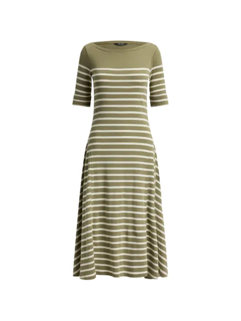 Lauren Ralph Lauren striped ribbed midi dress Green 200P13928