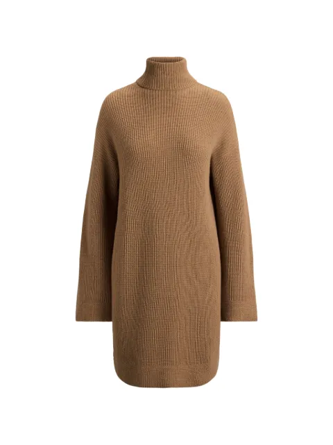 Lauren Ralph Lauren rack-stitched turtleneck mini dress Brown 200P03457