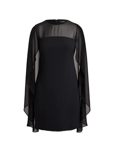 Lauren Ralph Lauren Georgette cape-overlay mini dress Black 253P13855