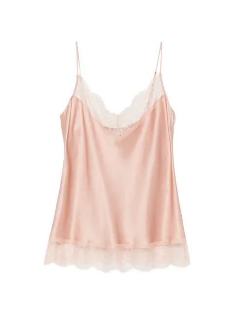 Carine Gilson lace-trim camisole Pink CD0411VVW26VISVIS