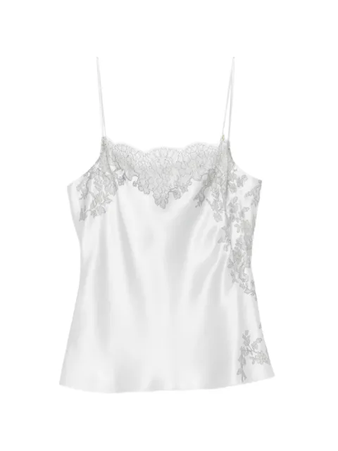 Carine Gilson lace-trim silk camisole Grey CR0800SEW26GRGGRI