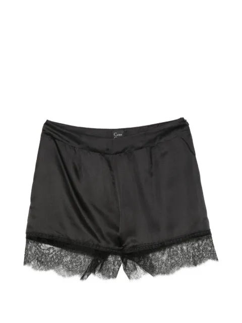 Carine Gilson lace-trim satin shorts Black CD0560VVW26BLKBLK