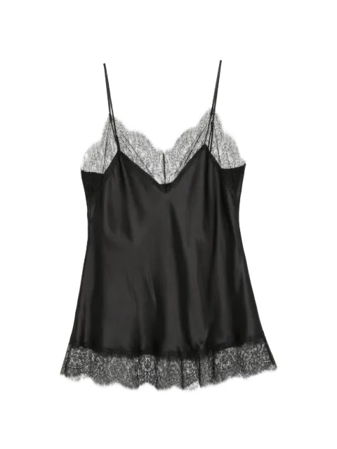 Carine Gilson lace-trim slip top Black CD0402VVW26BLKBLK