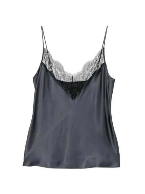 Carine Gilson lace-trim camisole Grey CD0891VVW26NDGBLK