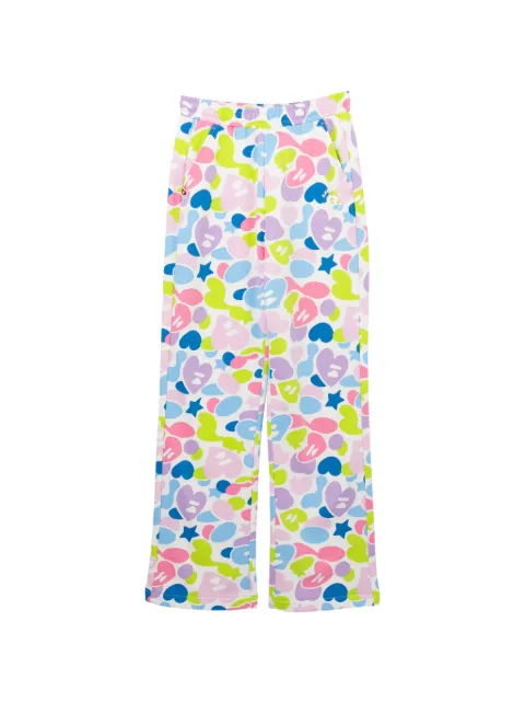APEE™ by *A BATHING APE® heart-print track pants White 0PXPTAS00016
