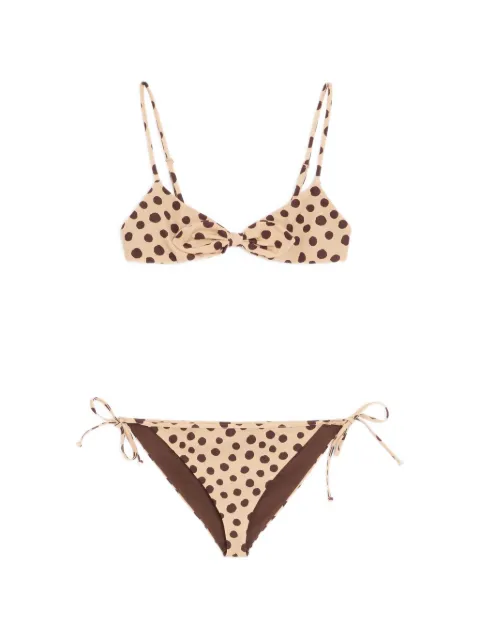 Valentino Garavani lycra swimsuit in Plus de Pois Dalmata polka dot Neutrals BUIA40AEU