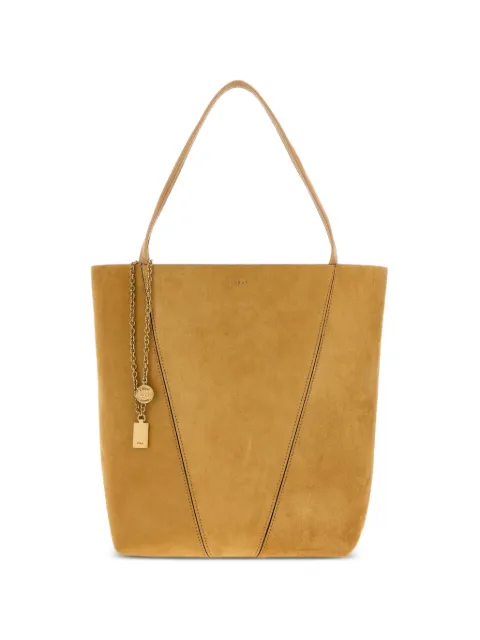 Chloé medium Spin suede tote bag Yellow CH25WS811Q66