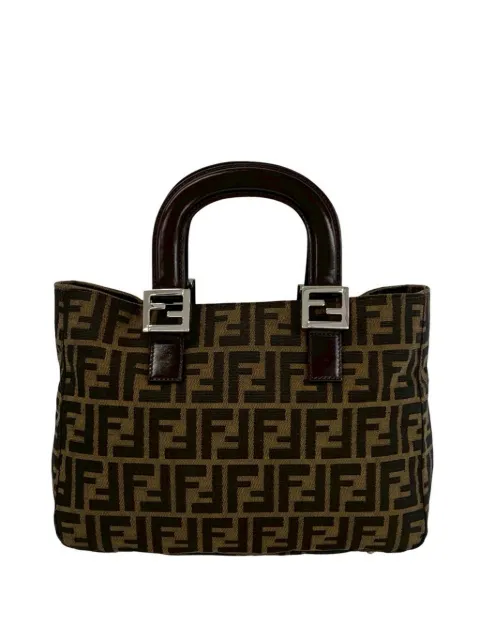 Fendi Pre-Owned 2000-2010 Small Zucca Canvas Twins tote bag Brown 1MJKTGCHBDI77CYW