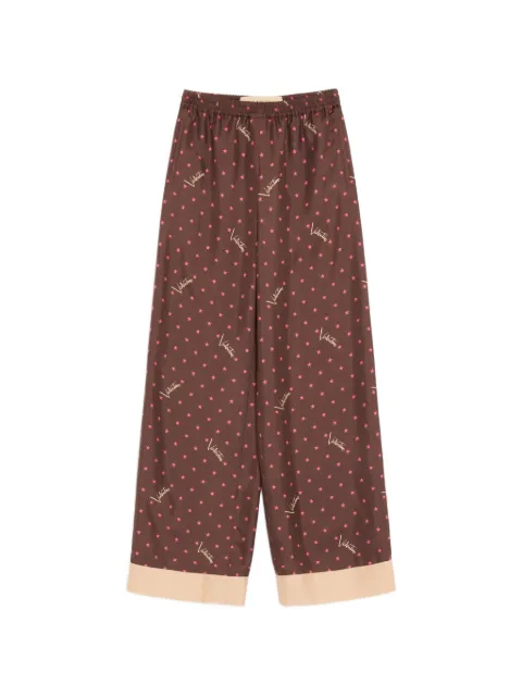 Valentino Garavani Stelline Firma starry twill trousers Brown BRB6B6AF9
