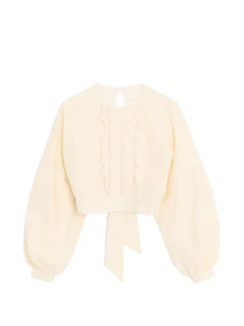 Valentino Garavani Couture linen top Neutrals BAECA5ABW
