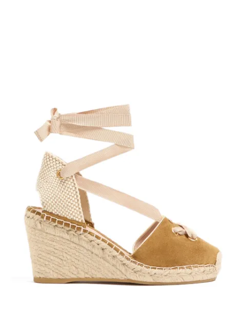 Valentino Garavani Resort wedges in split leather 75mm Brown WS0QH9YPS
