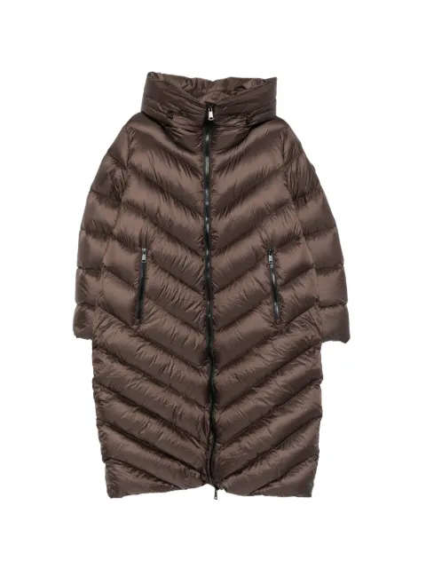 SERGIO MORETTI FIRENZE quilted hooded coat Brown 658025203NUDE
