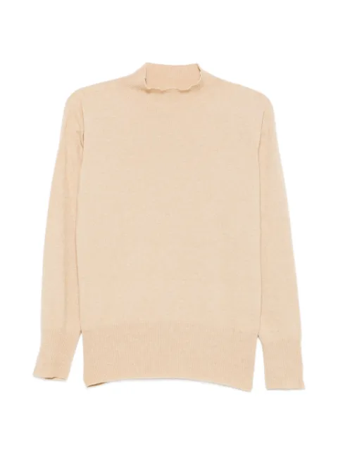 SERGIO MORETTI FIRENZE mock-neck ribbed-trim sweater Neutrals 659725205