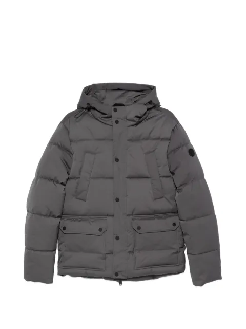 SERGIO MORETTI FIRENZE logo-patch padded jacket Grey 658025215GREY
