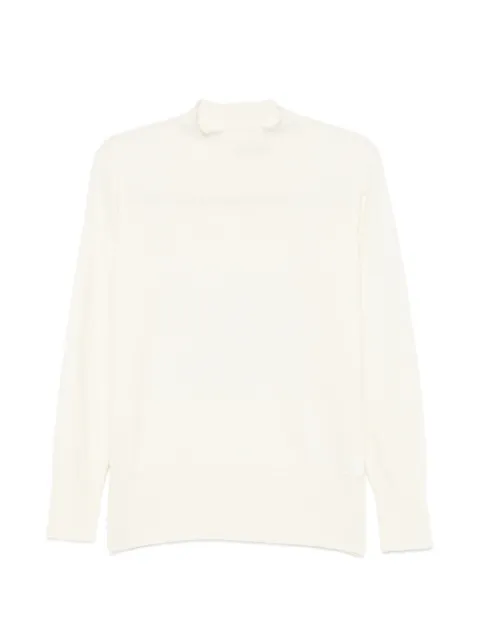 SERGIO MORETTI FIRENZE mock-neck ribbed-trim sweater White 659725205