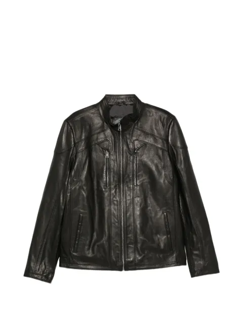 SERGIO MORETTI FIRENZE zip-up leather jacket Black 604725203