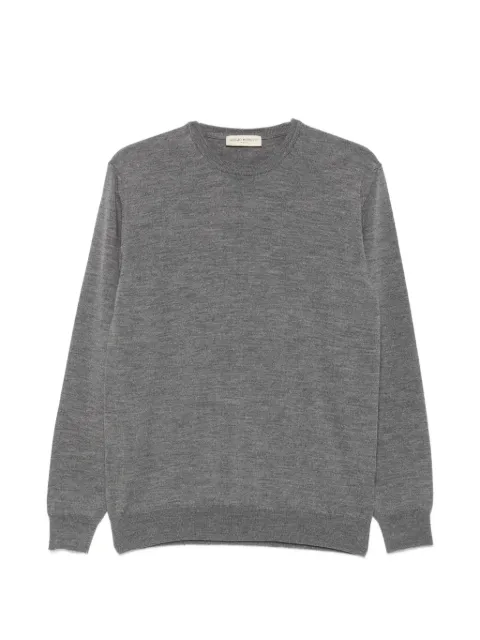 SERGIO MORETTI FIRENZE crew neck ribbed-trim sweater Grey SMR659925204