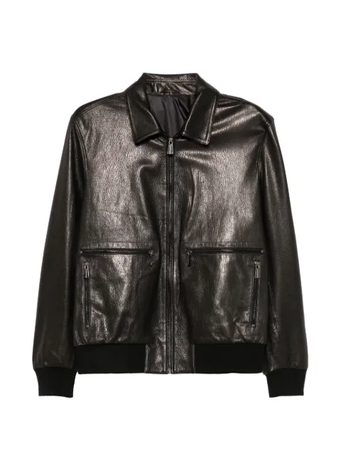 SERGIO MORETTI FIRENZE grainy-leather jacket Black 662926205