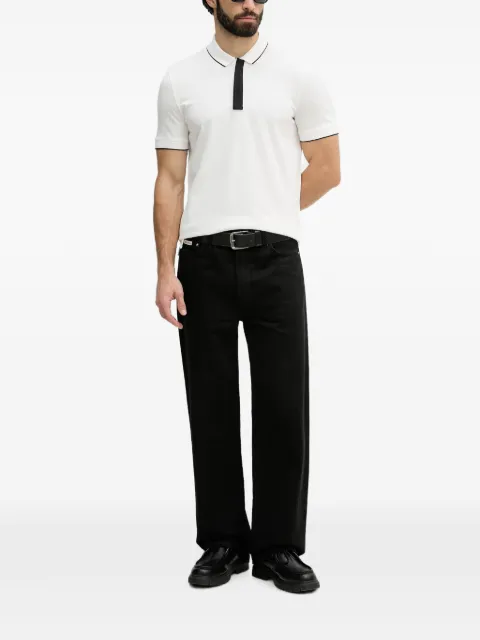 Armani Exchange logo-tape polo shirt White XM001285AF10366