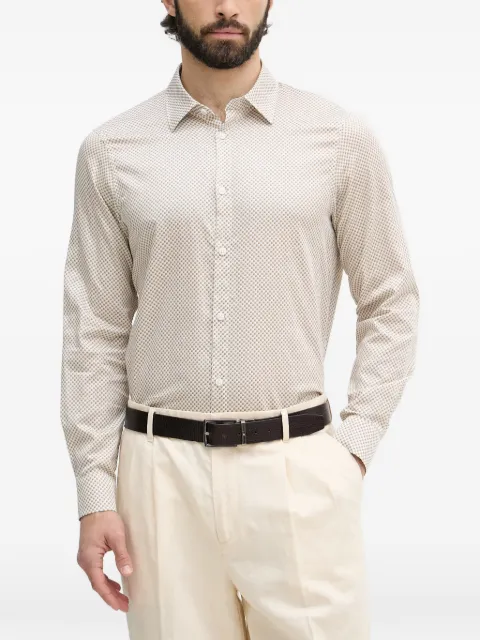 Armani Exchange check-print long-sleeve shirt Neutrals XM001942AF19194