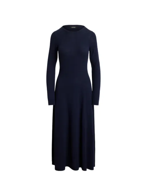 Lauren Ralph Lauren crew-neck long-sleeve midi dress Blue 200979711
