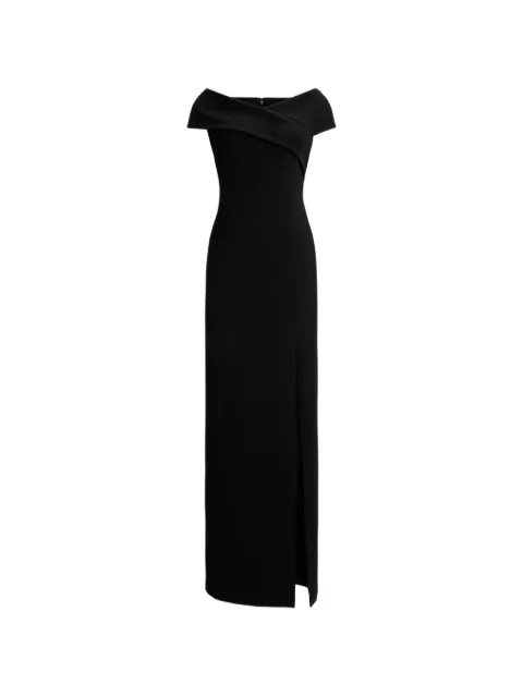 Lauren Ralph Lauren off-the-shoulder crisscross maxi dres Black 253P13931