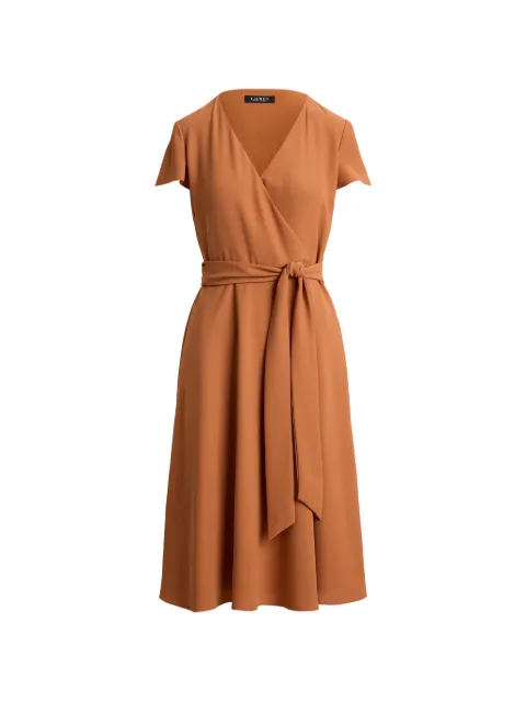Lauren Ralph Lauren belted surplice midi dress Orange 200P13812