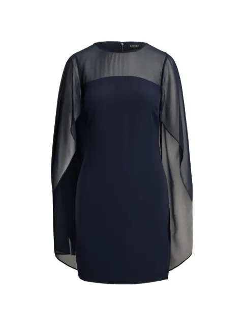 Lauren Ralph Lauren cape-overlay mini dress Blue 253P13855