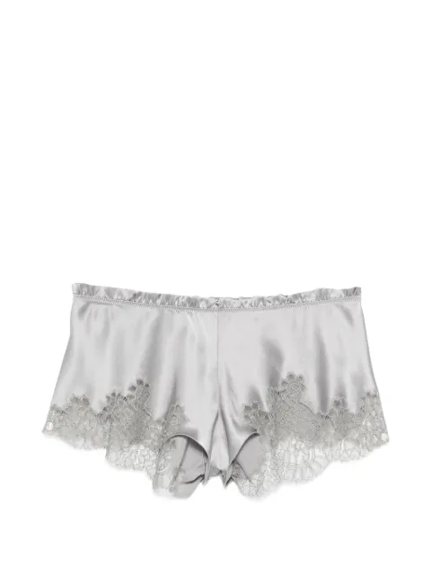 Carine Gilson lace-trim silk shorts Grey CR0768MEW26PLBGRI