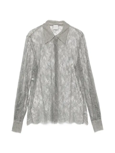 Carine Gilson lace shirt Grey CR8805BBW26GRIBLK