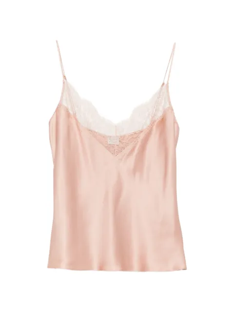 Carine Gilson lace-trim camisole Pink CD0891VVW26VISVIS