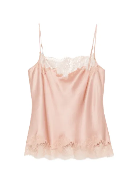 Carine Gilson lace-trim camisole Pink CR0800DEW26VISVIS
