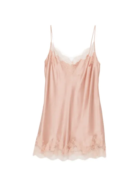 Carine Gilson lace-trim silk nightdress Pink CR0451DEW26VISVISS